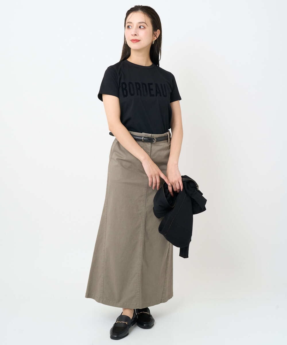 F6KJA01120 MICHEL KLEIN(小さいサイズ)(メゾン ドゥ サンク) ［小さいサイズ］フロッキーロゴTシャツ レッド