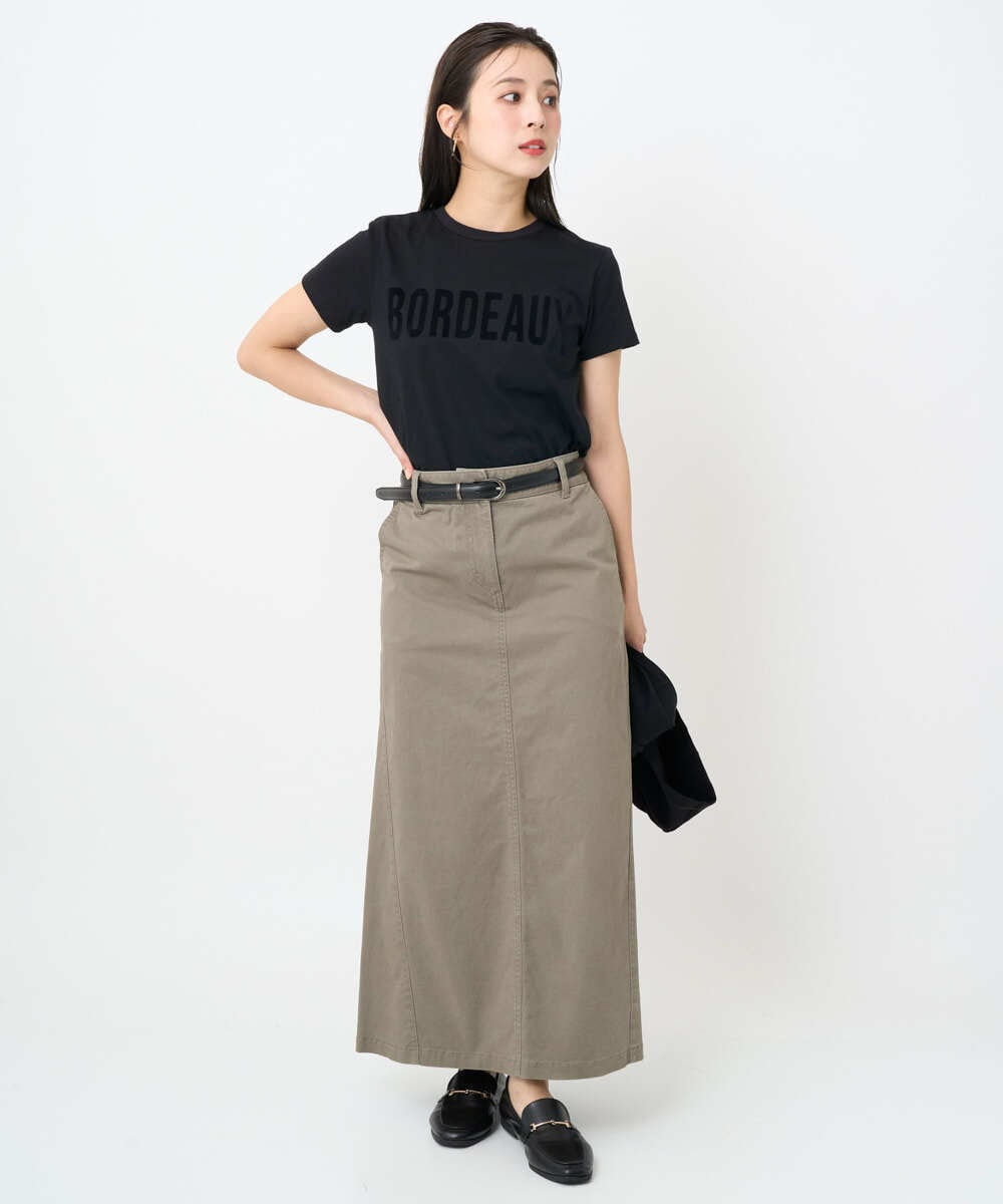 F6KJA01120 MICHEL KLEIN(小さいサイズ)(メゾン ドゥ サンク) ［小さいサイズ］フロッキーロゴTシャツ レッド