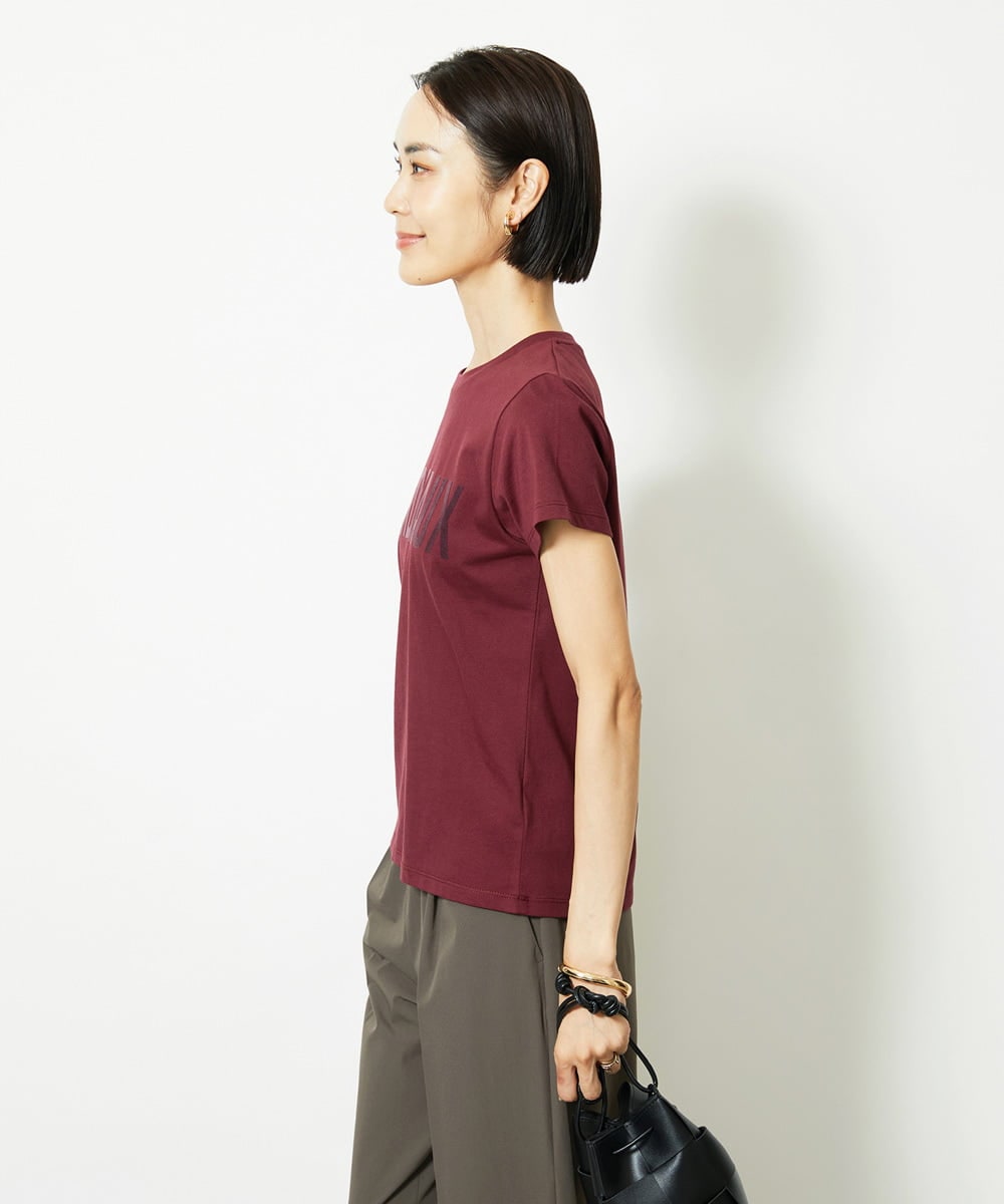 F6KJA01120 MICHEL KLEIN(小さいサイズ)(メゾン ドゥ サンク) ［小さいサイズ］フロッキーロゴTシャツ レッド