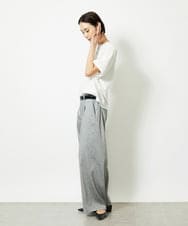 F6KJA05180 MICHEL KLEIN(小さいサイズ)(メゾン ドゥ サンク) ［小さいサイズ］トリオシアーチェックカットソー(セットアップ対応) ホワイト