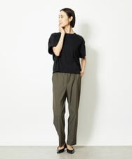 F6KJA05180 MICHEL KLEIN(小さいサイズ)(メゾン ドゥ サンク) ［小さいサイズ］トリオシアーチェックカットソー(セットアップ対応) ホワイト