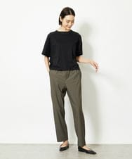 F6KJA05180 MICHEL KLEIN(小さいサイズ)(メゾン ドゥ サンク) ［小さいサイズ］トリオシアーチェックカットソー(セットアップ対応) ホワイト