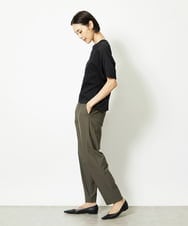 F6KJA05180 MICHEL KLEIN(小さいサイズ)(メゾン ドゥ サンク) ［小さいサイズ］トリオシアーチェックカットソー(セットアップ対応) ホワイト