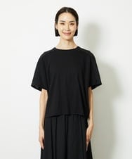 F6KJA05180 MICHEL KLEIN(小さいサイズ)(メゾン ドゥ サンク) ［小さいサイズ］トリオシアーチェックカットソー(セットアップ対応) ホワイト