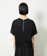 F6KJA05180 MICHEL KLEIN(小さいサイズ)(メゾン ドゥ サンク) ［小さいサイズ］トリオシアーチェックカットソー(セットアップ対応) ホワイト