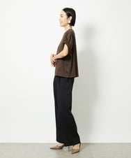 F6KJA33150 MICHEL KLEIN(小さいサイズ)(メゾン ドゥ サンク) [小さいサイズ]ギャザースリーブカットソー(接触冷感) ブラック