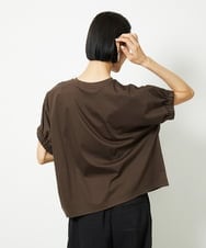F6KJA33150 MICHEL KLEIN(小さいサイズ)(メゾン ドゥ サンク) [小さいサイズ]ギャザースリーブカットソー(接触冷感) ブラック