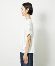 F6KJA33150 MICHEL KLEIN(小さいサイズ)(メゾン ドゥ サンク) [小さいサイズ]ギャザースリーブカットソー(接触冷感) ブラック