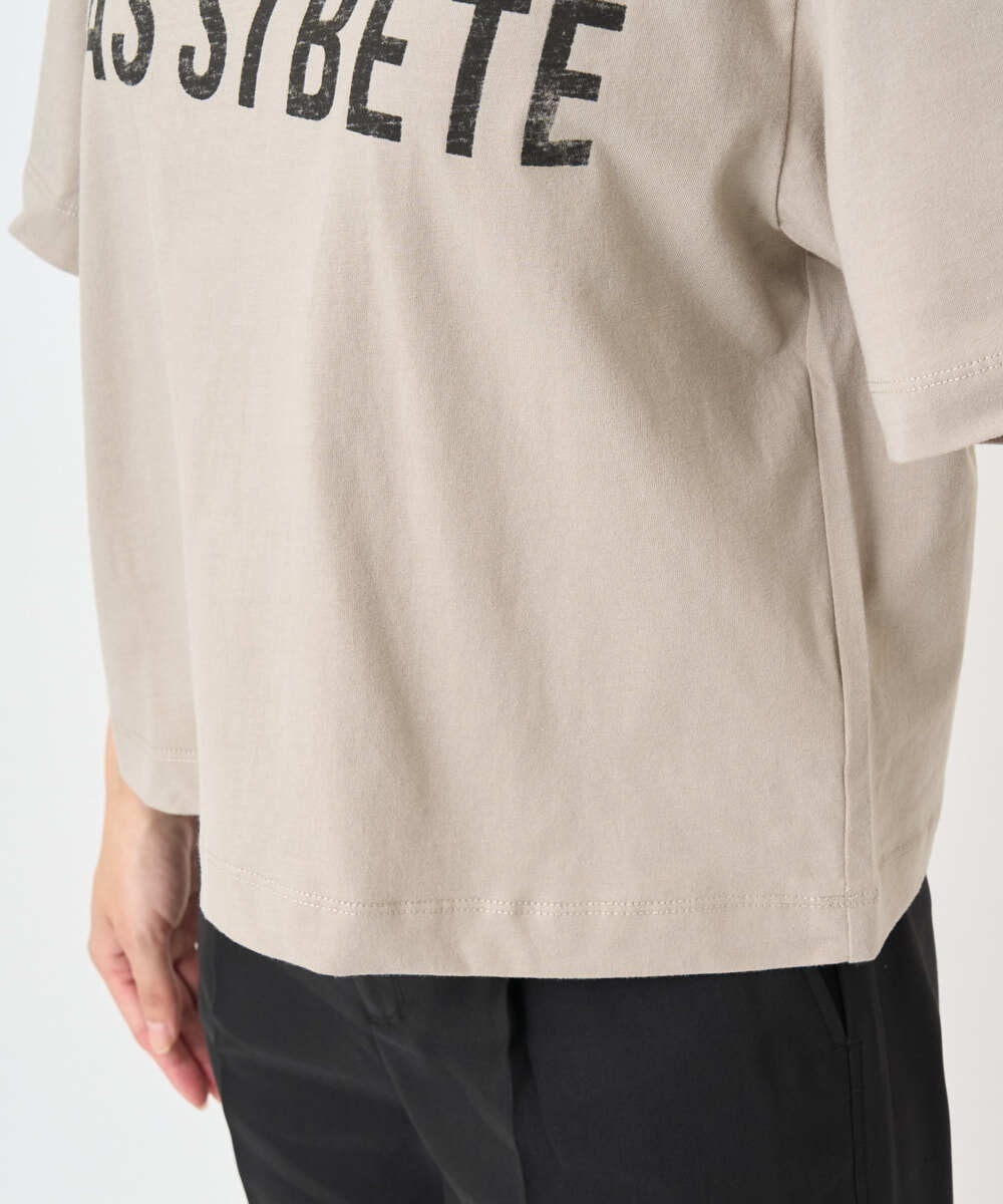 F6KJA41120 MICHEL KLEIN(小さいサイズ)(メゾン ドゥ サンク) [小さいサイズ]プリントロゴＴシャツ カーキ