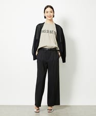 F6KJA41120 MICHEL KLEIN(小さいサイズ)(メゾン ドゥ サンク) [小さいサイズ]かすれプリントロゴＴシャツ カーキ