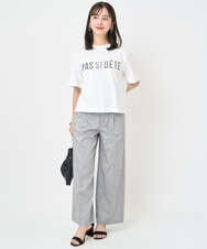 F6KJA41120 MICHEL KLEIN(小さいサイズ)(メゾン ドゥ サンク) [小さいサイズ]プリントロゴＴシャツ カーキ