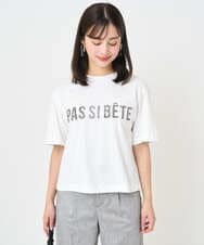 F6KJA41120 MICHEL KLEIN(小さいサイズ)(メゾン ドゥ サンク) [小さいサイズ]プリントロゴＴシャツ カーキ