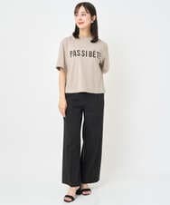 F6KJA41120 MICHEL KLEIN(小さいサイズ)(メゾン ドゥ サンク) [小さいサイズ]プリントロゴＴシャツ カーキ