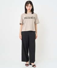 F6KJA41120 MICHEL KLEIN(小さいサイズ)(メゾン ドゥ サンク) [小さいサイズ]プリントロゴＴシャツ カーキ