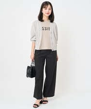 F6KJA41120 MICHEL KLEIN(小さいサイズ)(メゾン ドゥ サンク) [小さいサイズ]プリントロゴＴシャツ カーキ
