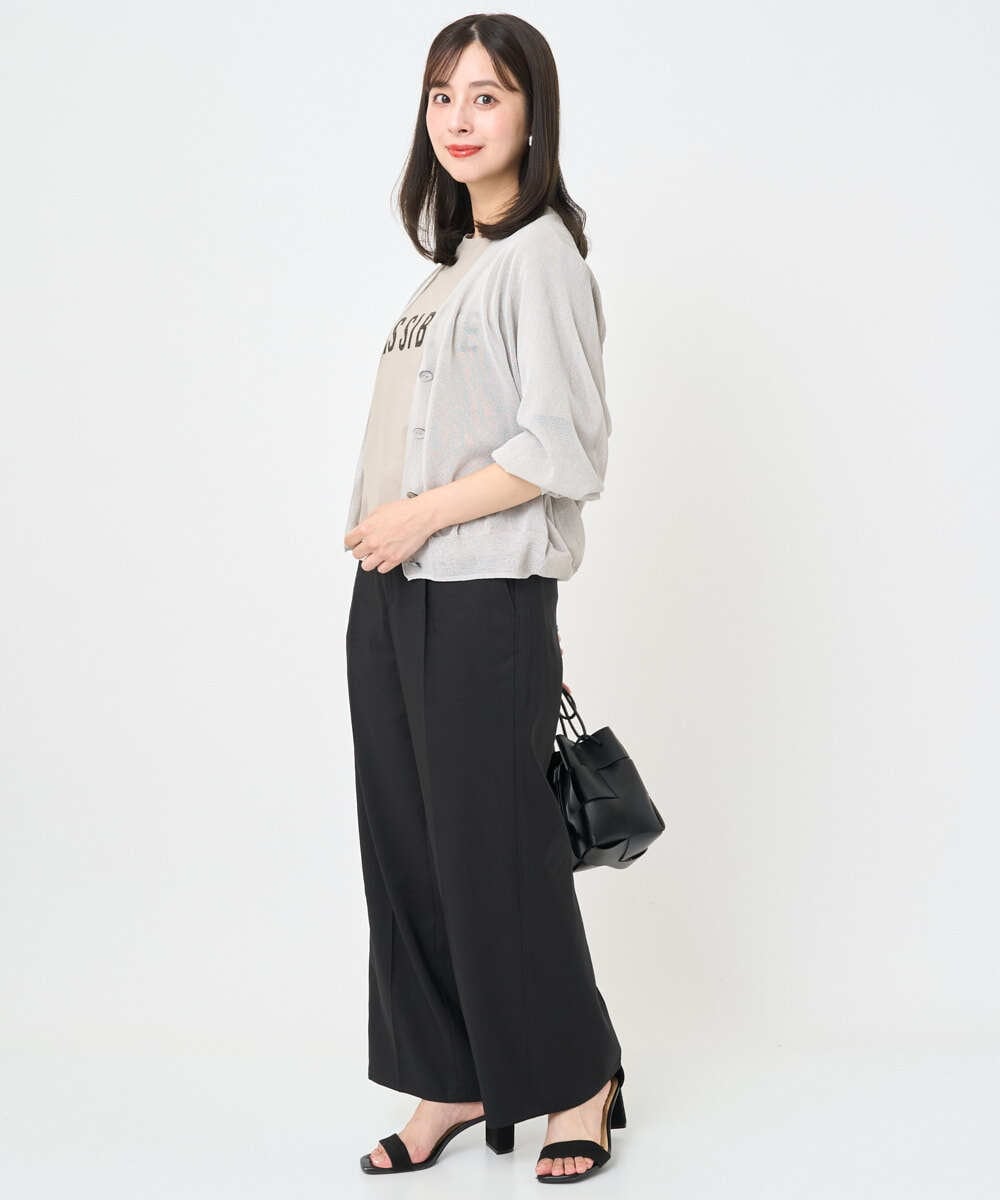 F6KJA41120 MICHEL KLEIN(小さいサイズ)(メゾン ドゥ サンク) [小さいサイズ]プリントロゴＴシャツ カーキ