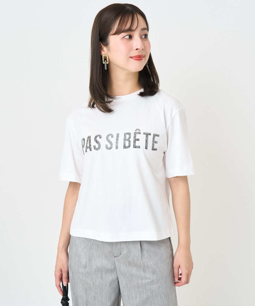 F6KJA41120 MICHEL KLEIN(小さいサイズ)(メゾン ドゥ サンク) [小さいサイズ]プリントロゴＴシャツ カーキ