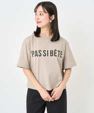 F6KJA41120 MICHEL KLEIN(小さいサイズ)(メゾン ドゥ サンク) [小さいサイズ]プリントロゴＴシャツ カーキ