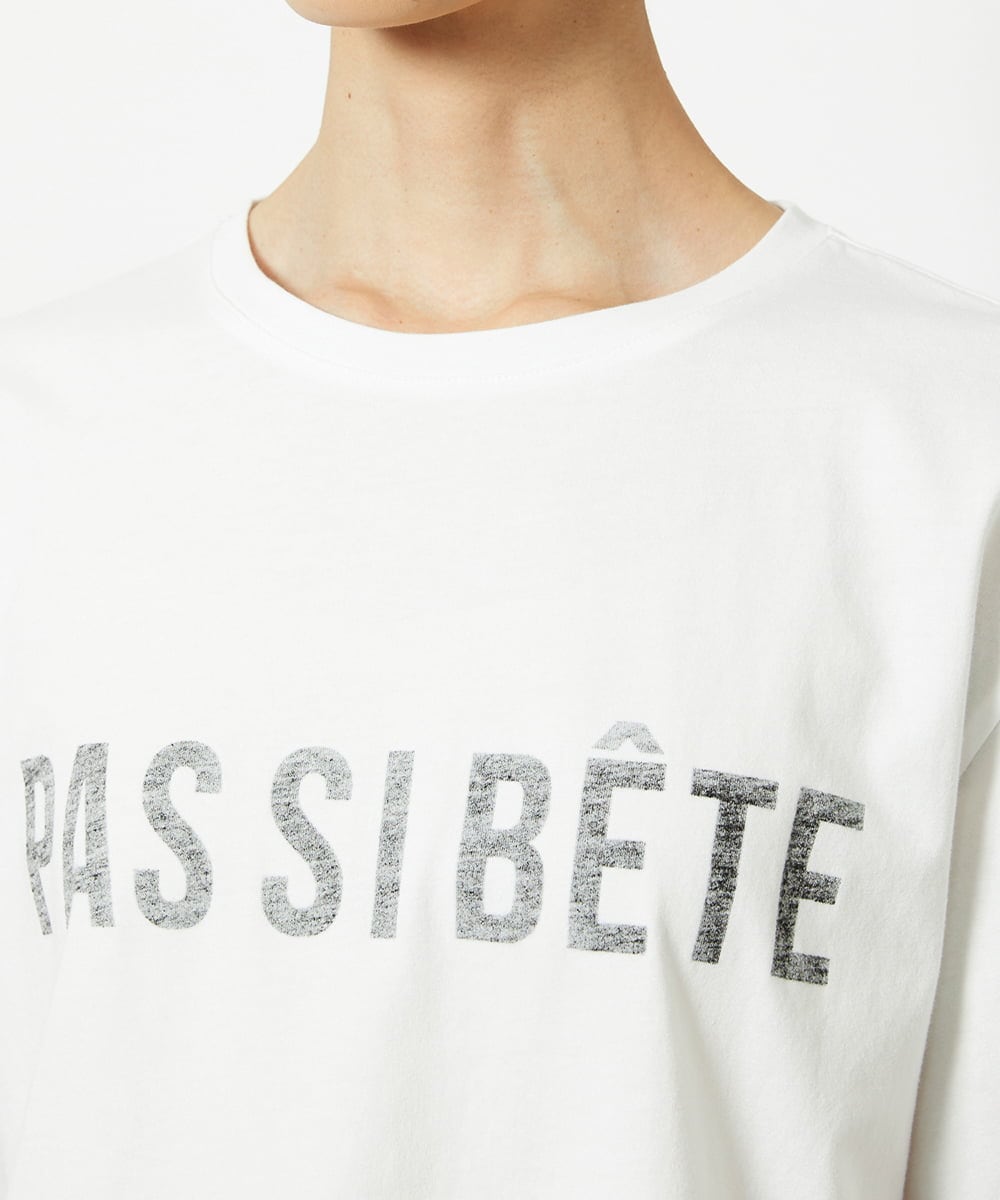 F6KJA41120 MICHEL KLEIN(小さいサイズ)(メゾン ドゥ サンク) [小さいサイズ]かすれプリントロゴＴシャツ カーキ