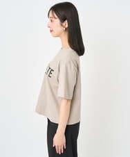 F6KJA41120 MICHEL KLEIN(小さいサイズ)(メゾン ドゥ サンク) [小さいサイズ]プリントロゴＴシャツ カーキ