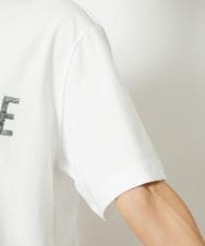 F6KJA41120 MICHEL KLEIN(小さいサイズ)(メゾン ドゥ サンク) [小さいサイズ]かすれプリントロゴＴシャツ カーキ