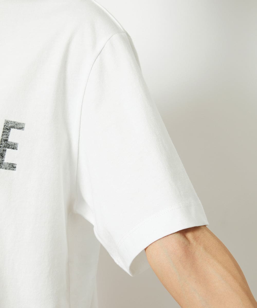 F6KJA41120 MICHEL KLEIN(小さいサイズ)(メゾン ドゥ サンク) [小さいサイズ]かすれプリントロゴＴシャツ カーキ