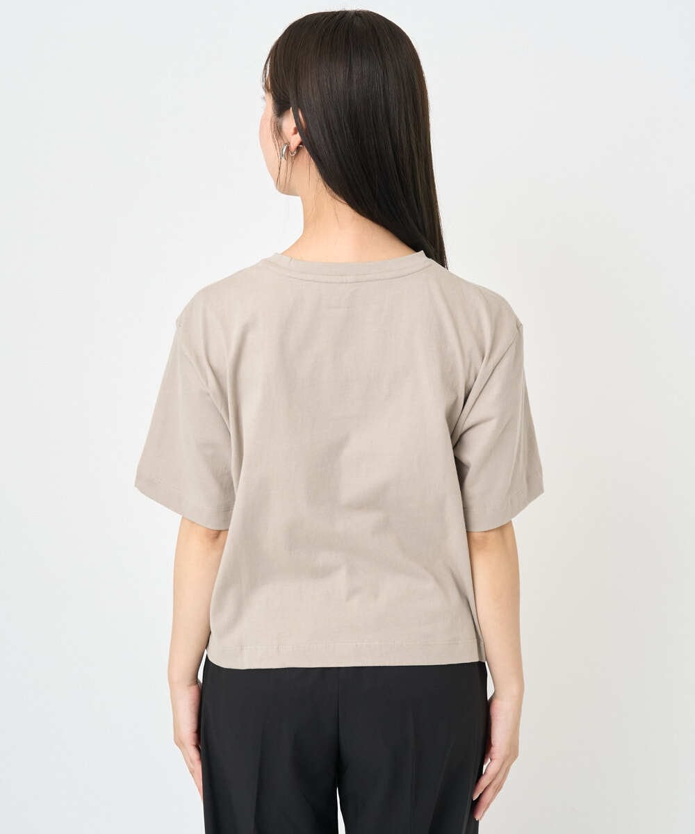 F6KJA41120 MICHEL KLEIN(小さいサイズ)(メゾン ドゥ サンク) [小さいサイズ]プリントロゴＴシャツ カーキ