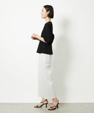 F6KJB37150 MICHEL KLEIN(小さいサイズ)(メゾン ドゥ サンク) [小さいサイズ]袖タックカットソー(接触冷感) ピンク
