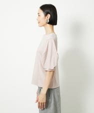 F6KJB37150 MICHEL KLEIN(小さいサイズ)(メゾン ドゥ サンク) [小さいサイズ]袖タックカットソー(接触冷感) ピンク