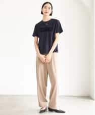 F6KJD20120 MICHEL KLEIN(小さいサイズ)(メゾン ドゥ サンク) 【小さいサイズ】フロッキーロゴTシャツ パープル