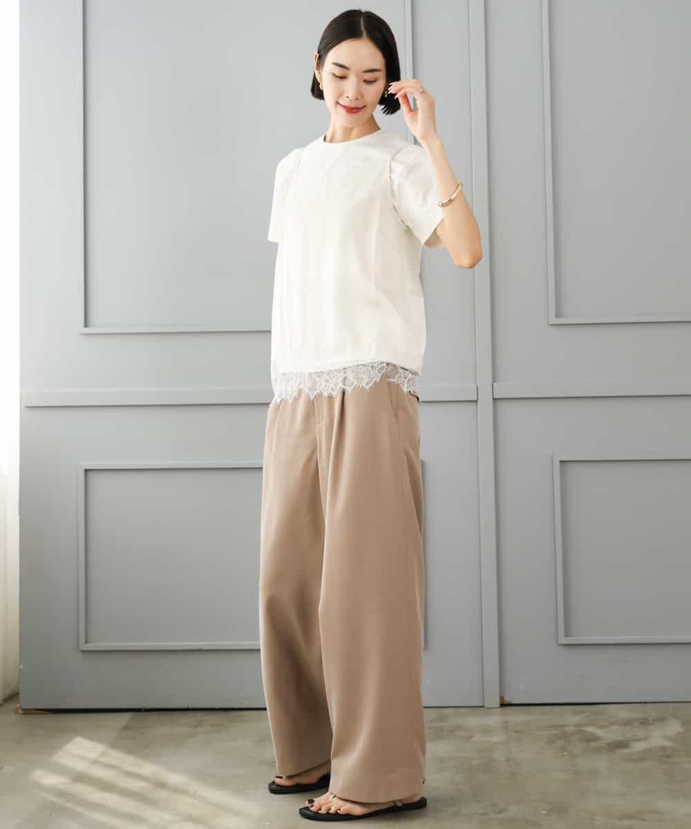 F6KJD20120 MICHEL KLEIN(小さいサイズ)(メゾン ドゥ サンク) 【小さいサイズ】フロッキーロゴTシャツ パープル