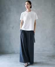 F6KJD20120 MICHEL KLEIN(小さいサイズ)(メゾン ドゥ サンク) 【小さいサイズ】フロッキーロゴTシャツ パープル