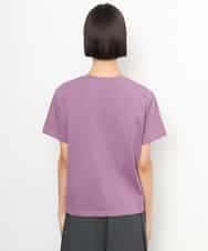 F6KJD20120 MICHEL KLEIN(小さいサイズ)(メゾン ドゥ サンク) 【小さいサイズ】フロッキーロゴTシャツ パープル