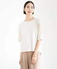 F6KJD21150 MICHEL KLEIN(小さいサイズ)(メゾン ドゥ サンク) 【小さいサイズ】ヴィンテージライクボックスTシャツ アイボリー