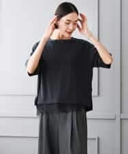 F6KJD21150 MICHEL KLEIN(小さいサイズ)(メゾン ドゥ サンク) 【小さいサイズ】ヴィンテージライクボックスTシャツ アイボリー