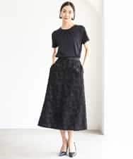 F6KJD23150 MICHEL KLEIN(小さいサイズ)(メゾン ドゥ サンク) 【小さいサイズ】ギャザーネックジョーゼットカットソー ラベンダー