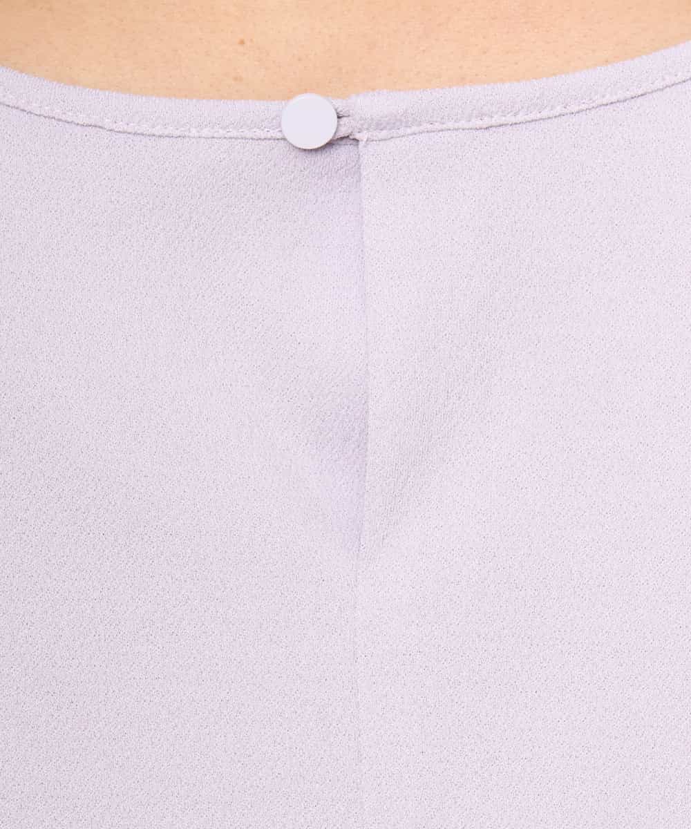 F6KJD23150 MICHEL KLEIN(小さいサイズ)(メゾン ドゥ サンク) 【小さいサイズ】ギャザーネックジョーゼットカットソー ラベンダー