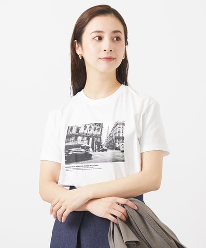 F6KJV40120  [小さいサイズ]フォトプリントTシャツ
