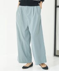 F6LAA01240 MICHEL KLEIN(小さいサイズ)(メゾン ドゥ サンク) [小さいサイズ]ソフトタッチチノワイドパンツ ライトグリーン