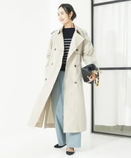 F6LAA01240 MICHEL KLEIN(小さいサイズ)(メゾン ドゥ サンク) [小さいサイズ]ソフトタッチチノワイドパンツ ライトグリーン