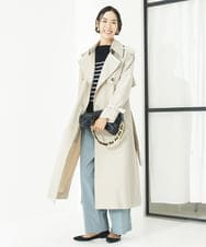 F6LAA01240 MICHEL KLEIN(小さいサイズ)(メゾン ドゥ サンク) [小さいサイズ]ソフトタッチチノワイドパンツ ライトグリーン