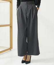 F6LAA01240 MICHEL KLEIN(小さいサイズ)(メゾン ドゥ サンク) [小さいサイズ]ソフトタッチチノワイドパンツ ダークグレー