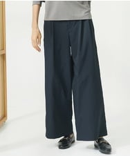 F6LAA01240 MICHEL KLEIN(小さいサイズ)(メゾン ドゥ サンク) [小さいサイズ]ソフトタッチチノワイドパンツ ブラック