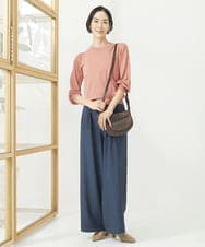 F6LAA06230 MICHEL KLEIN(小さいサイズ)(メゾン ドゥ サンク) [小さいサイズ]デニムライクワイドパンツ インディゴ