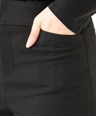 F6LAA30180 MICHEL KLEIN(小さいサイズ)(メゾン ドゥ サンク) [小さいサイズ]裏起毛ワイドクロップドパンツ(機能素材/定番人気/新色追加) ネイビー