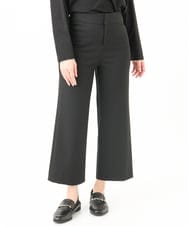 F6LAA30180 MICHEL KLEIN(小さいサイズ)(メゾン ドゥ サンク) [小さいサイズ]裏起毛ワイドクロップドパンツ(機能素材/定番人気/新色追加) ネイビー
