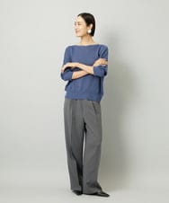 F6LAD10230 MICHEL KLEIN(小さいサイズ)(メゾン ドゥ サンク) [小さいサイズ]コージーワイドパンツ ネイビー