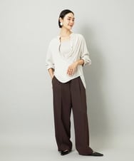 F6LAD10230 MICHEL KLEIN(小さいサイズ)(メゾン ドゥ サンク) [小さいサイズ]コージーワイドパンツ ネイビー