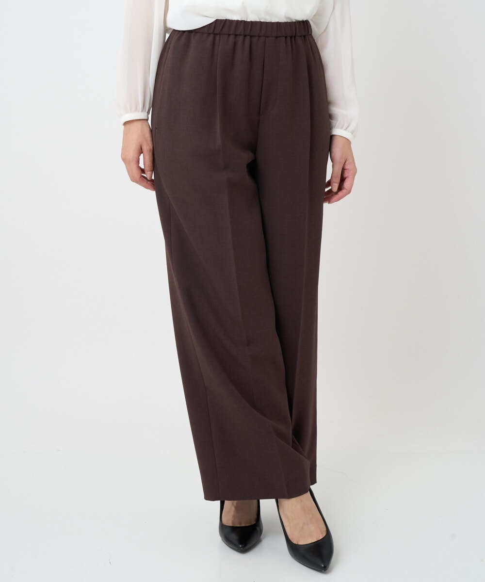 F6LAD10230 MICHEL KLEIN(小さいサイズ)(メゾン ドゥ サンク) [小さいサイズ]コージーワイドパンツ バーガンディ