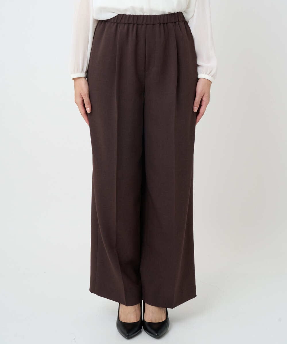F6LAD10230 MICHEL KLEIN(小さいサイズ)(メゾン ドゥ サンク) [小さいサイズ]コージーワイドパンツ バーガンディ